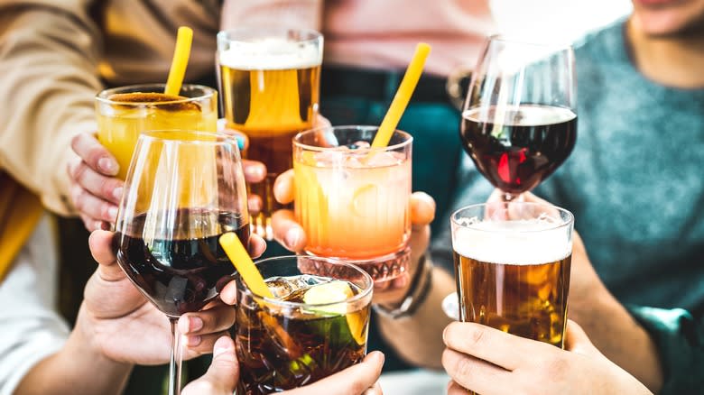 Friends enjoying drinks