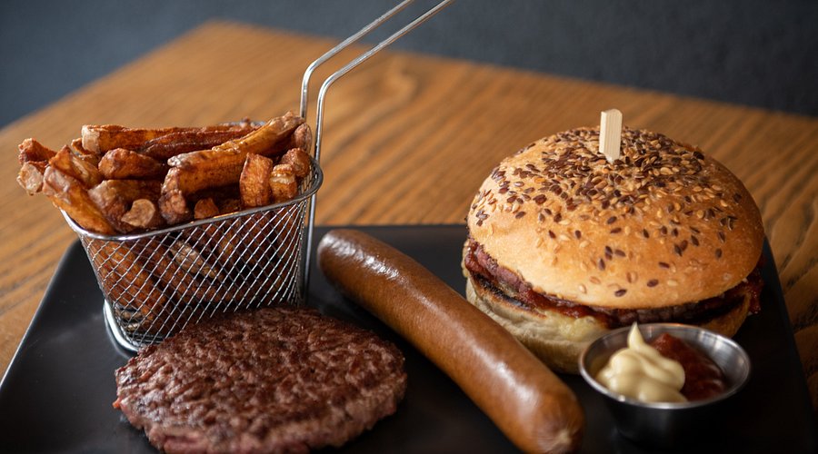 Burger and fries